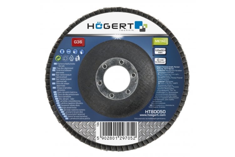 HT8D052 Hogert Technik Диск лепестковый, 125 G60,