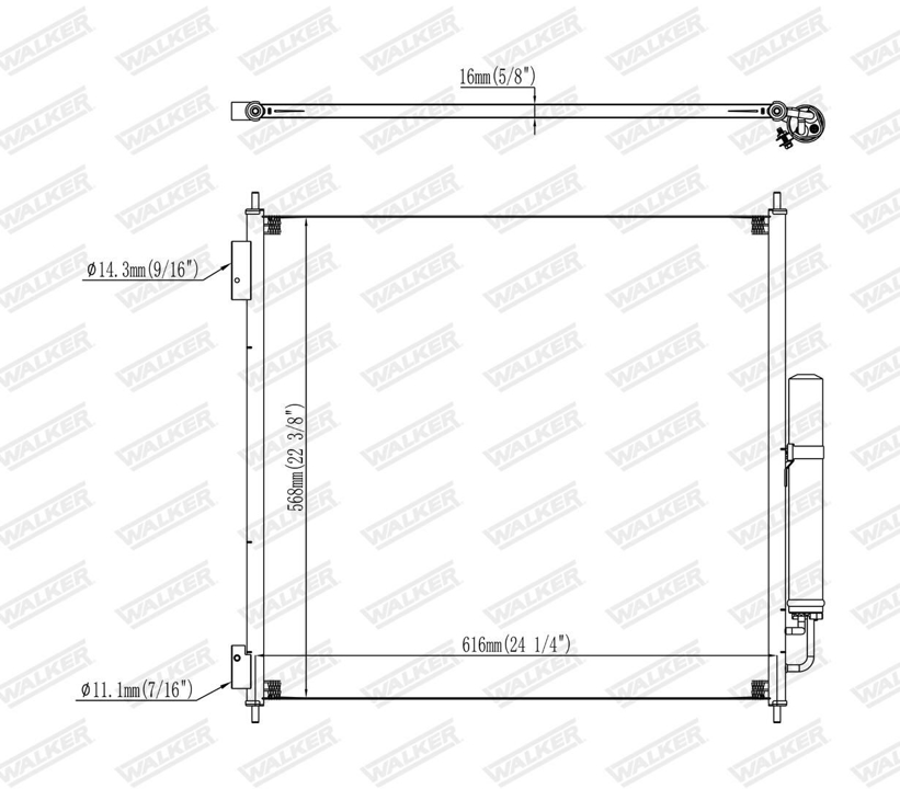 Конденсатор, кондиционер Walker WCD00231