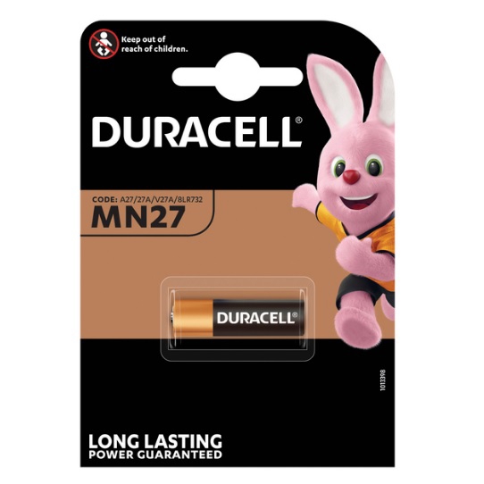 21396 Duracell Батарейка щелочная DURACELL MN27 BLN, 1 шт