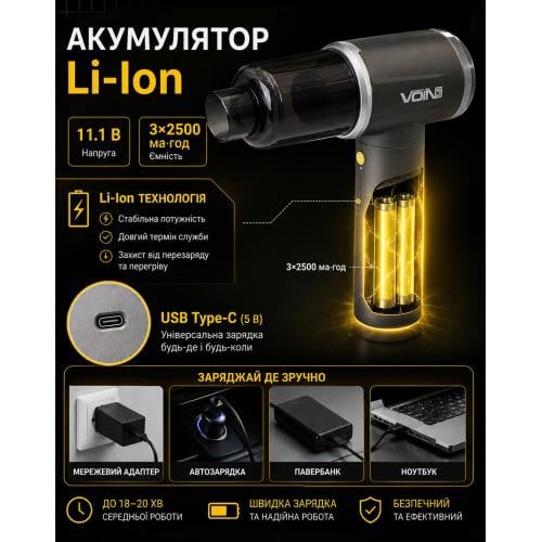 Voin Пылесос автомобильный VOIN 130W – цена 2211 UAH