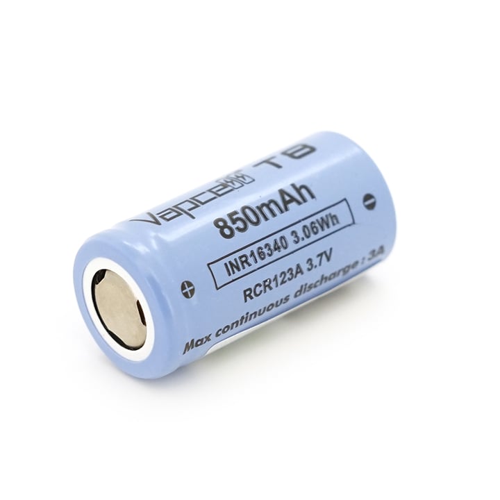 32465 Voltronic Аккумулятор 16340/CR123 Li-Ion Vapcell T8, 850mAh, 3A, 4.2/3.6/2.5V, Purple