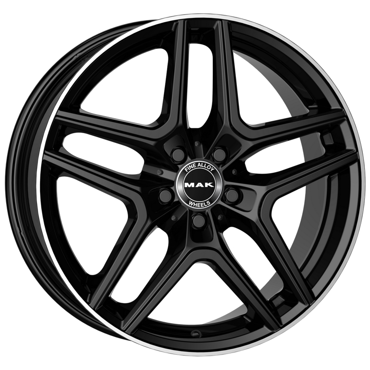 F9090AMGL50WS5X MAK Диск Колёсный Легкосплавный MAK Wheels AURUM 9x19 5x112 ET50 DIA66,6 GLOSS BLACK MIRROR RING