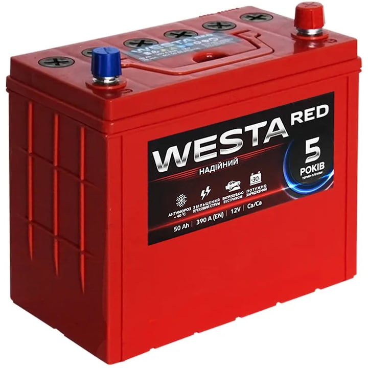 WA500 Westa Акумулятор WESTA 6СТ 12В 50Аг (EN) R+
