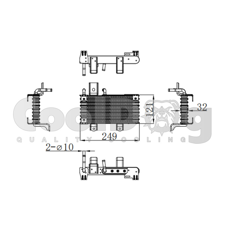 CLD8105 CoolDog Радіатор КПП