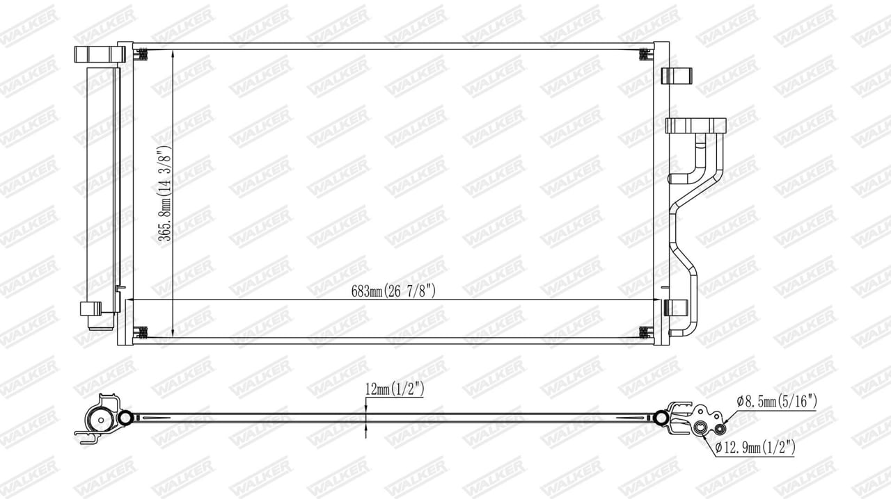 Конденсатор, кондиционер Walker WCD00162