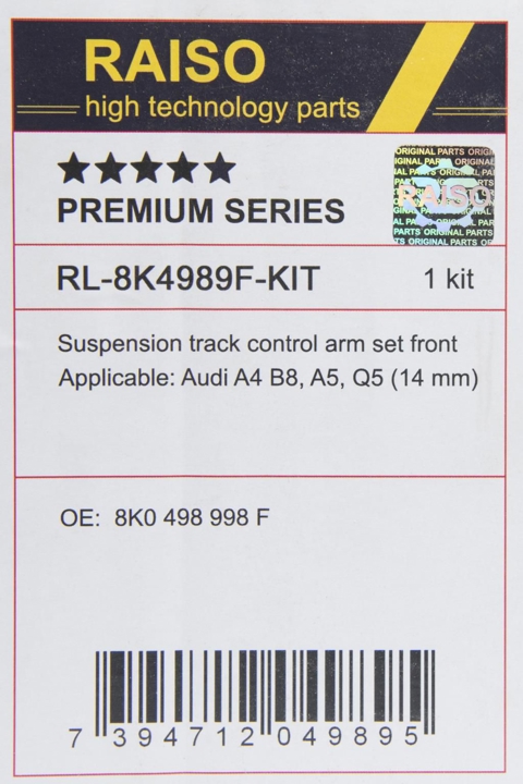 RL8K4989FKIT RAISO Комплект важелів передньої підвіски