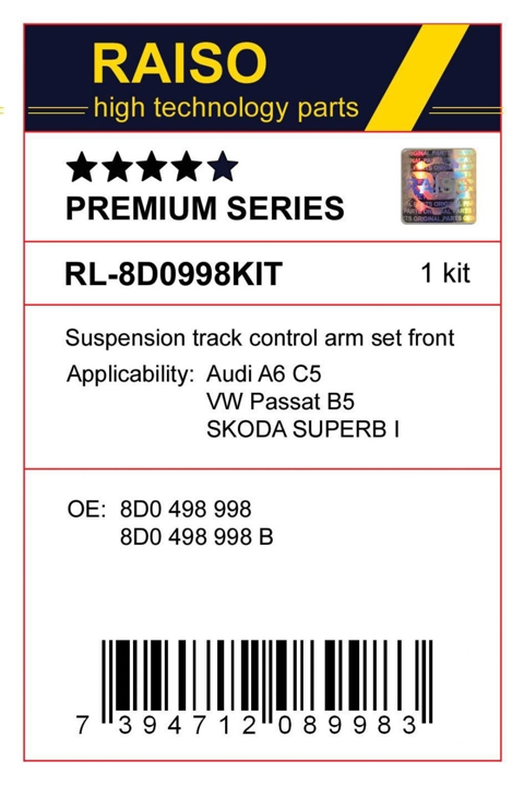 Купить RAISO RL-8D0998S-KIT по низкой цене в Украине!