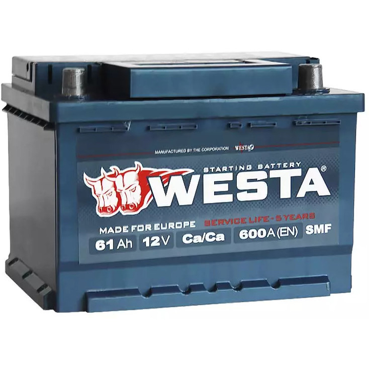 WPR610 Westa Акумулятор WESTA 6СТ 12В 61Аг 