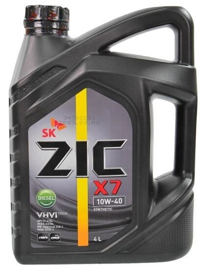 162654 ZIC Моторное масло ZIC X7 Diesel 10W-40, 4л