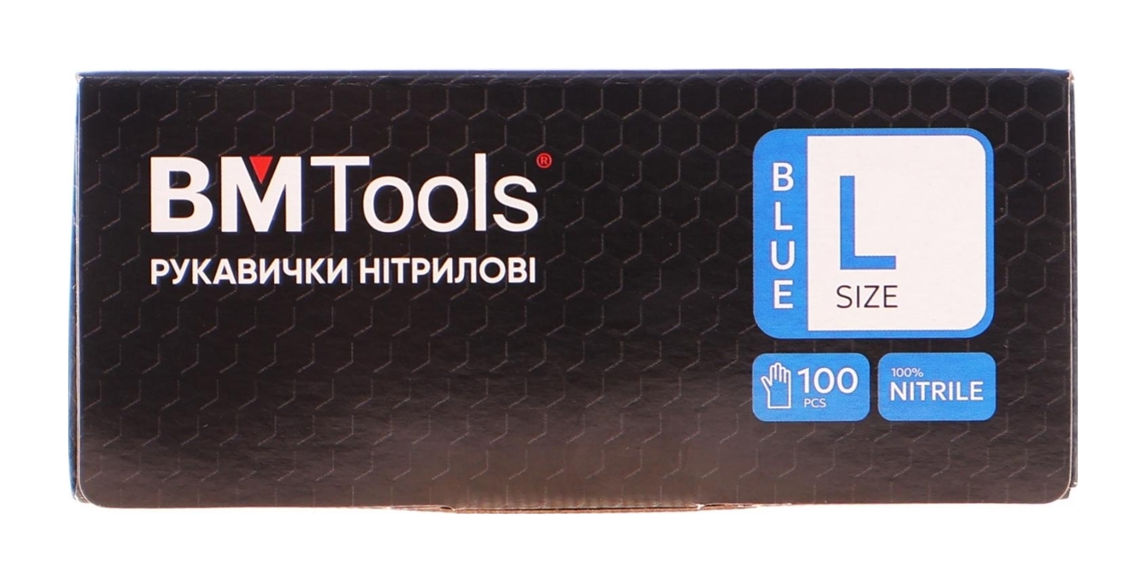 Рукавички Нітрільниє "L" (упаковка) BM Tools 50100003