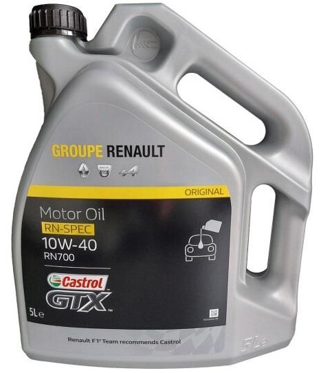 7711658102 Renault Моторное масло Renault Castrol GTX RN-SPEC 10W-40 RN 0700, 5л