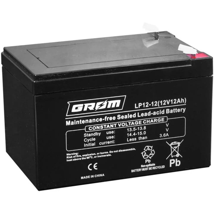 LP1212 Grom Акумулятор GROM AGM LP 12-18 12В 18Аг (EN) R+