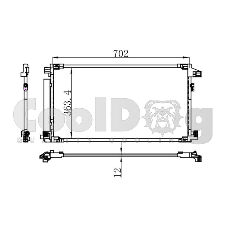 CoolDog CLD4054 Радиатор кондиционера (Конденсатор) CLD4054: Отличная цена - Купить в Украине на EXIST.UA! CLD4054 CoolDog Радиатор кондиционера (Конденсатор)