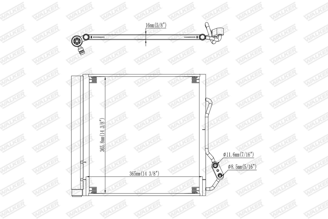 Конденсатор, система кондиціонування повітря Walker WCD00465