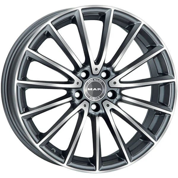 Колісні диски Дачія: F8020KMQM40WS2Y MAK Диск Колеса легкосплавний MAK Wheels KOMET 8x20 5x112 ET40 DIA66,6 GUN MET MIRROR FACE