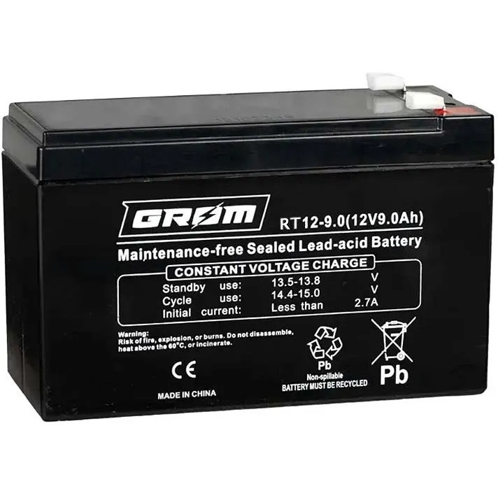RT129 Grom Аккумулятор GROM AGM RT 12-9.0 12В 9Ач (EN) L+