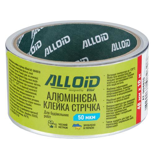Скотч алюмінієвий 48мм х 10м, 50мкм ALLOID BUILDING TOOLS AT-904810