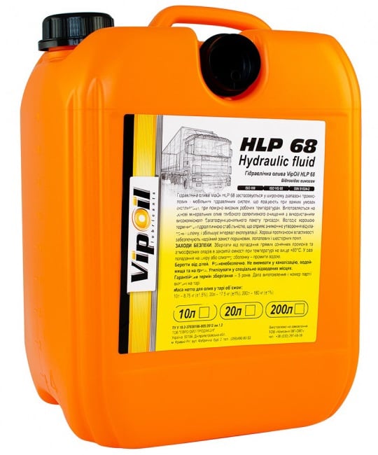 0482795 VipOil Олива гідравлічна VipOil HLP 68, 10 л