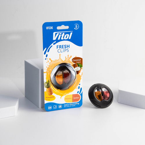 Ароматизатор воздуха VITOL Fresh Clips Pineapple+Coconat Vitol VFC06