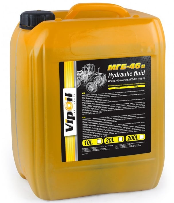 0162866 VipOil Олива гідравлічна VipOil МГЕ-46в, 10 л