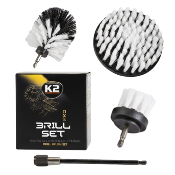 D7051 K2 Щетка для чистки салона на дрель K2 Brill Set Pro, профессиональный набор