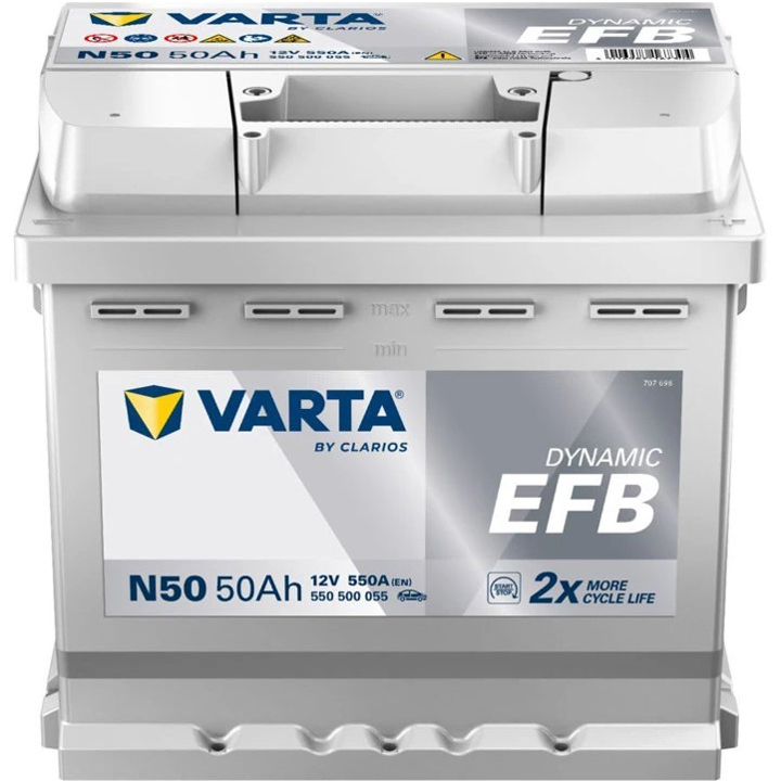 550500055 Varta Автомобильный аккумулятор VARTA Silver Dynamic EFB N50 6CT-50Ah АзЭ