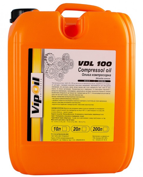 0493094 VipOil Олива компресорна VipOil VDL 100, 10 л