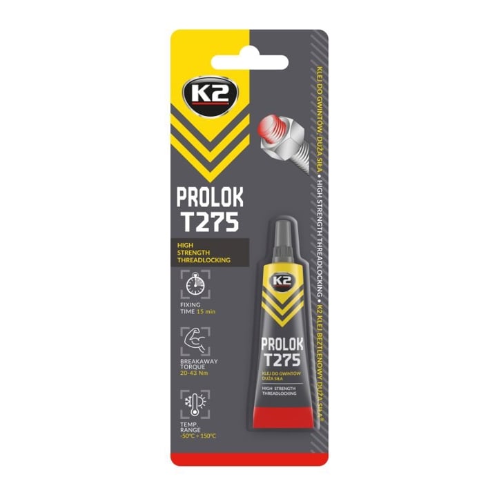 B151N K2 Фіксатор різьби K2 Prolok High Strength Червоний,  6 мл