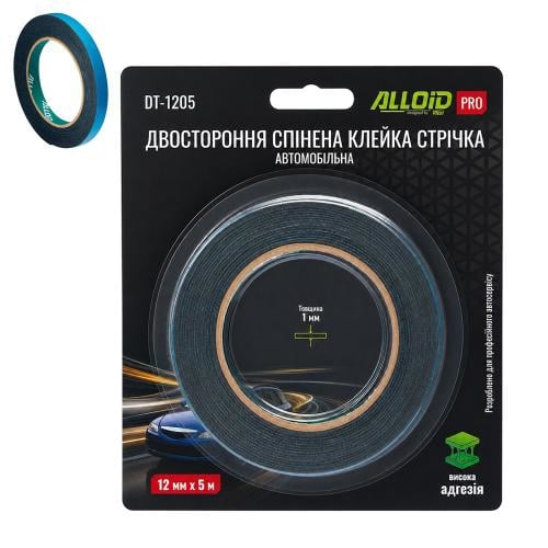 DT1205 ALLOID BUILDING TOOLS Скотч автомобільний двосторонній на спіненій основі 12мм х 5м