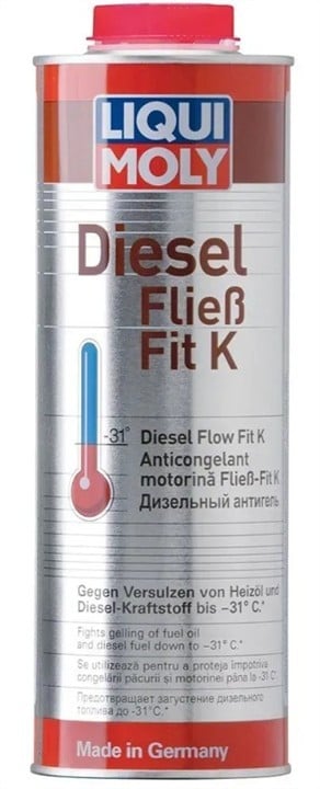 Автохімія та технічні рідини Volvo XC60 Mk2 (246) (Вольво ХС60 2 (246)): 1878 Liqui Moly Антигель дизельного палива Liqui Moly Diesel Fliess-Fit K, концентрат 1:1000, 1л