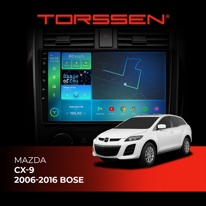 202306407 Torssen Автомагнітола FL9 4G, CarPlay, DSP
