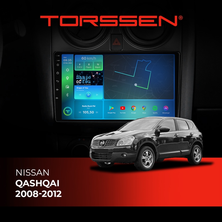 202306475 Torssen Автомагнітола FL9 4G, CarPlay, DSP