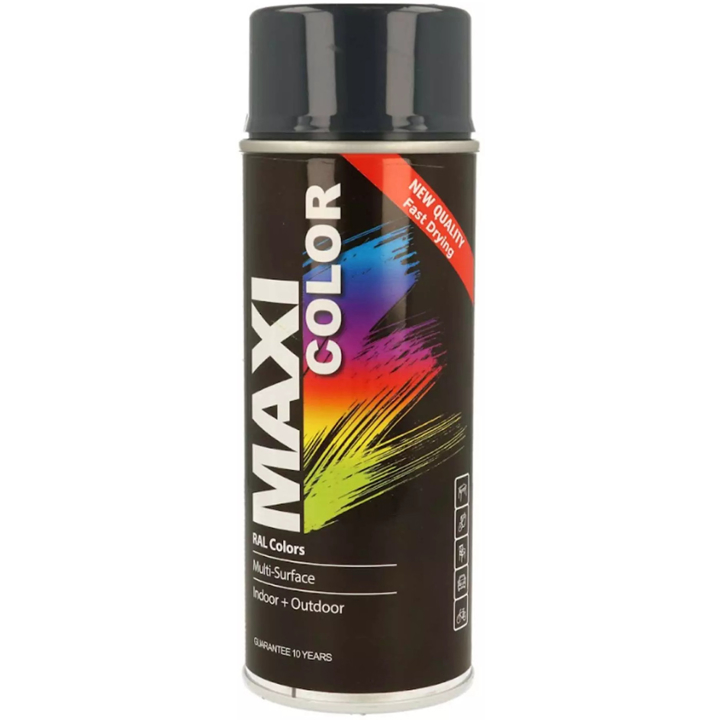 MX7016 Maxi Color Эмаль MAXI COLOR универсальная аэрозольная декоративная Ral 7016 антрацитово-серый 400 мл