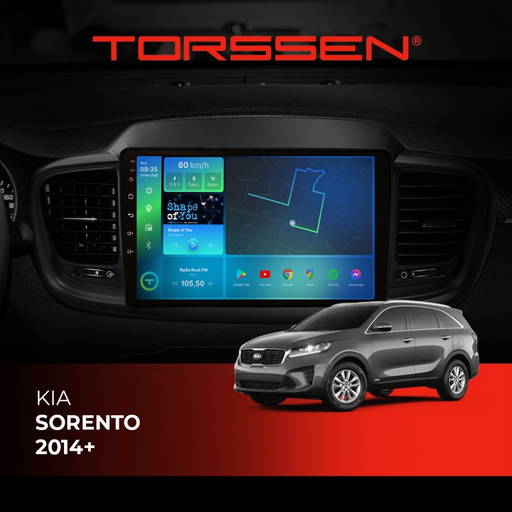202306356 Torssen Автомагнітола FL10 4G, CarPlay, DSP