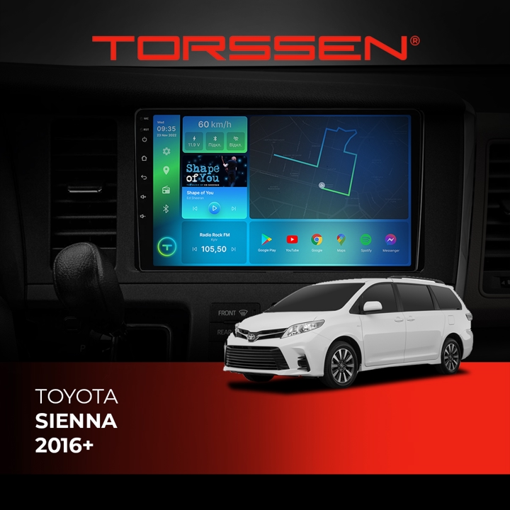 202306650 Torssen Автомагнітола FL9 4G, CarPlay, DSP