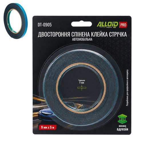 DT0905 ALLOID BUILDING TOOLS Скотч автомобільний двосторонній на спіненій основі 9мм х 5м