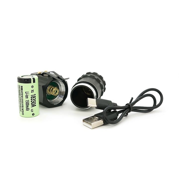 Ліхтарик ручний BP-345, акумулятор 18350А, USB кабель Voltronic 44003
