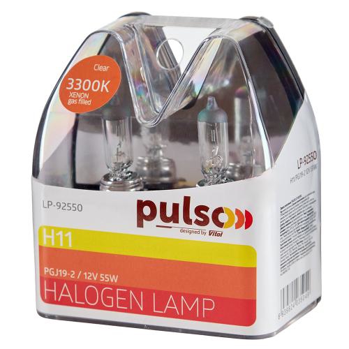 Лампа галогенна 12В H11 55Вт Pulso LP-92550