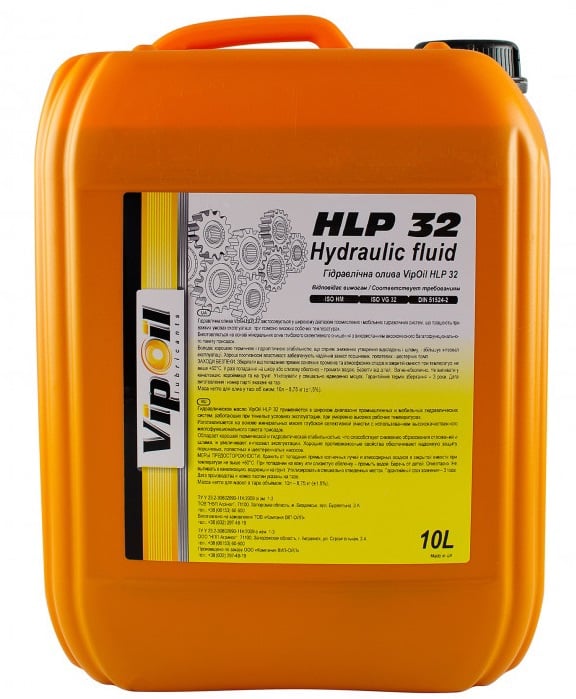 0284991 VipOil Олива гідравлічна VipOil HLP 32, 10 л