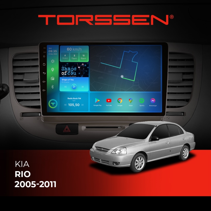 202306347 Torssen Автомагнітола FL9 4G, CarPlay, DSP