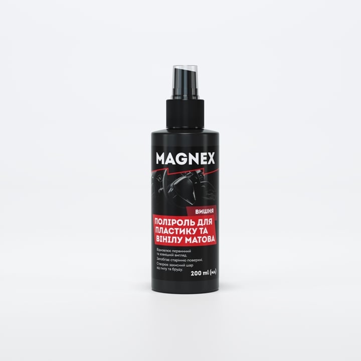 4823048034211 Magnex Полироль для пластика и винила Magnex Матовая, Вишня, 200 мл
