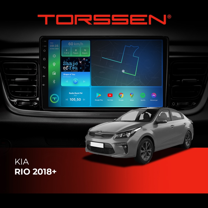 202306348 Torssen Автомагнітола FL9 4G, CarPlay, DSP