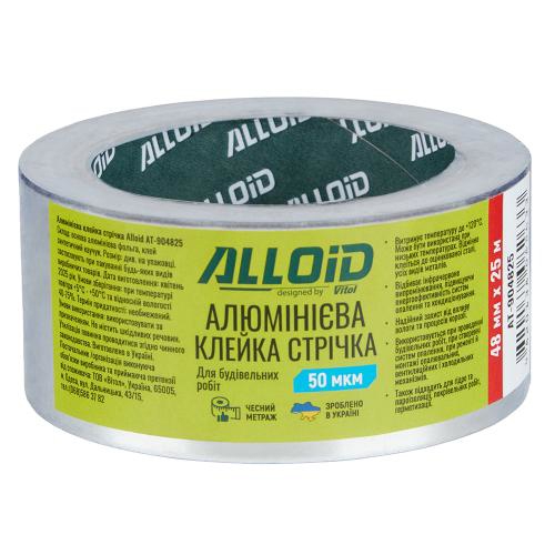 Скотч алюмінієвий 48мм х 25м, 50мкм ALLOID BUILDING TOOLS AT-904825