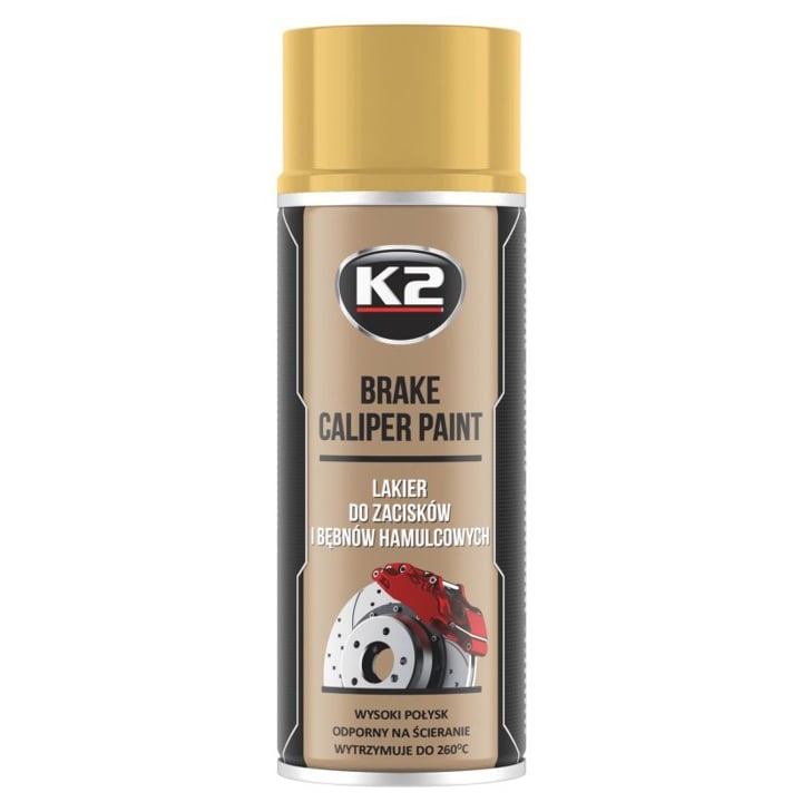 L346ZL K2 Краска высокотемпературная K2 Brake Caliper Золотая, аэрозоль, 400 мл