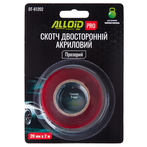 Скотч двосторонній 20мм х 2м Alloid DT-61202