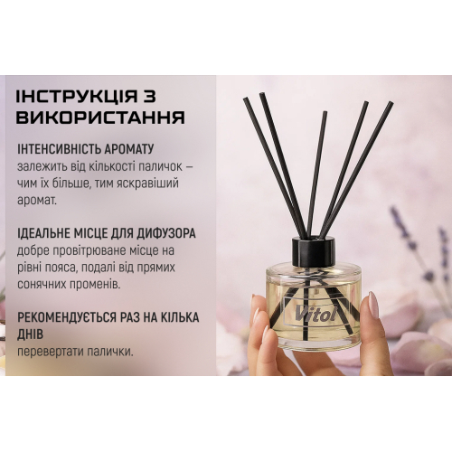 Ароматизатор повітря VITOL Home Sticks Lavender Dream 130 мл Vitol VHS03