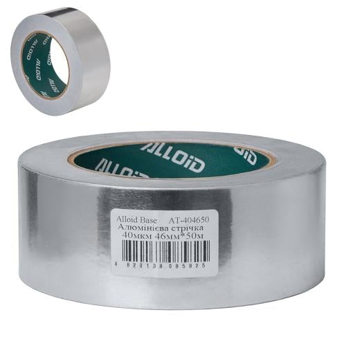 AT404650 ALLOID BUILDING TOOLS Скотч алюминиевый 46мм х 50м, 40мкм