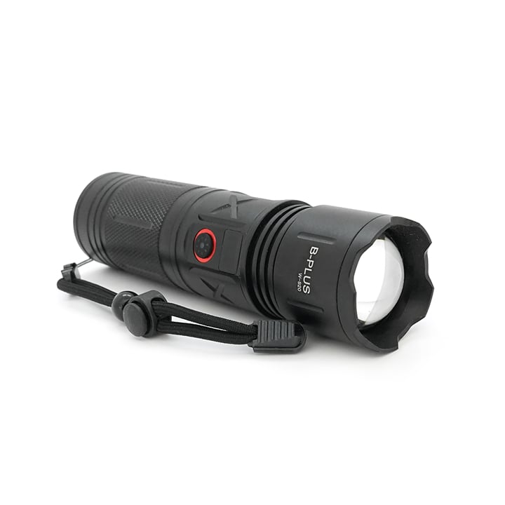 44025 Voltronic Поисковый фонарь BP-W920 LED PM60, Zoom, IP65, USB-кабель, черный
