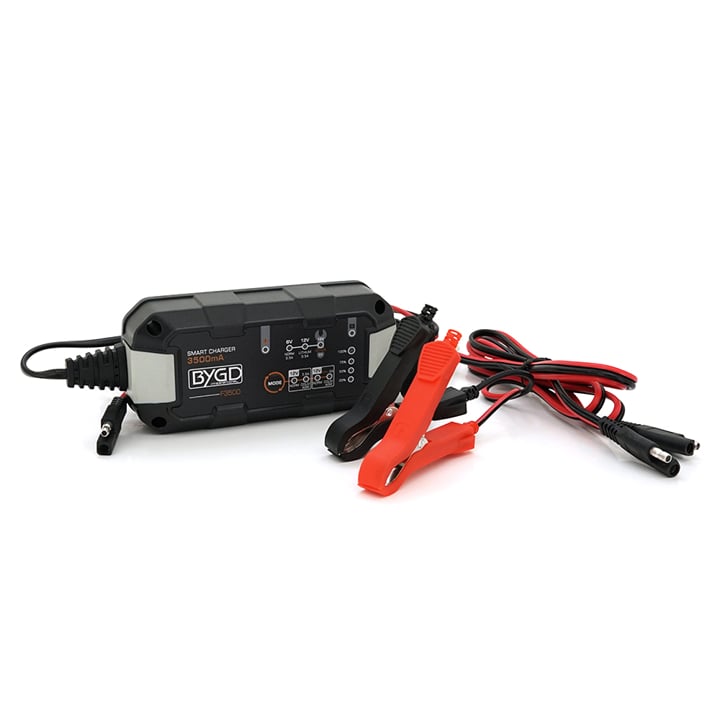 16877 Merlion Зарядний пристрій BYGD 6V/12V 3.5А LED клеми (AGM/GEL)