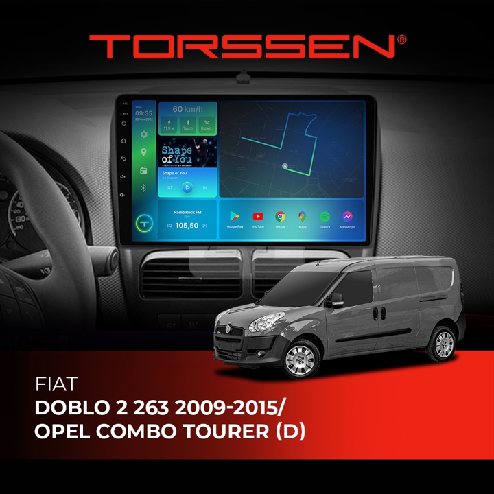 202306156 Torssen Автомагнітола FL9 4G, CarPlay, DSP
